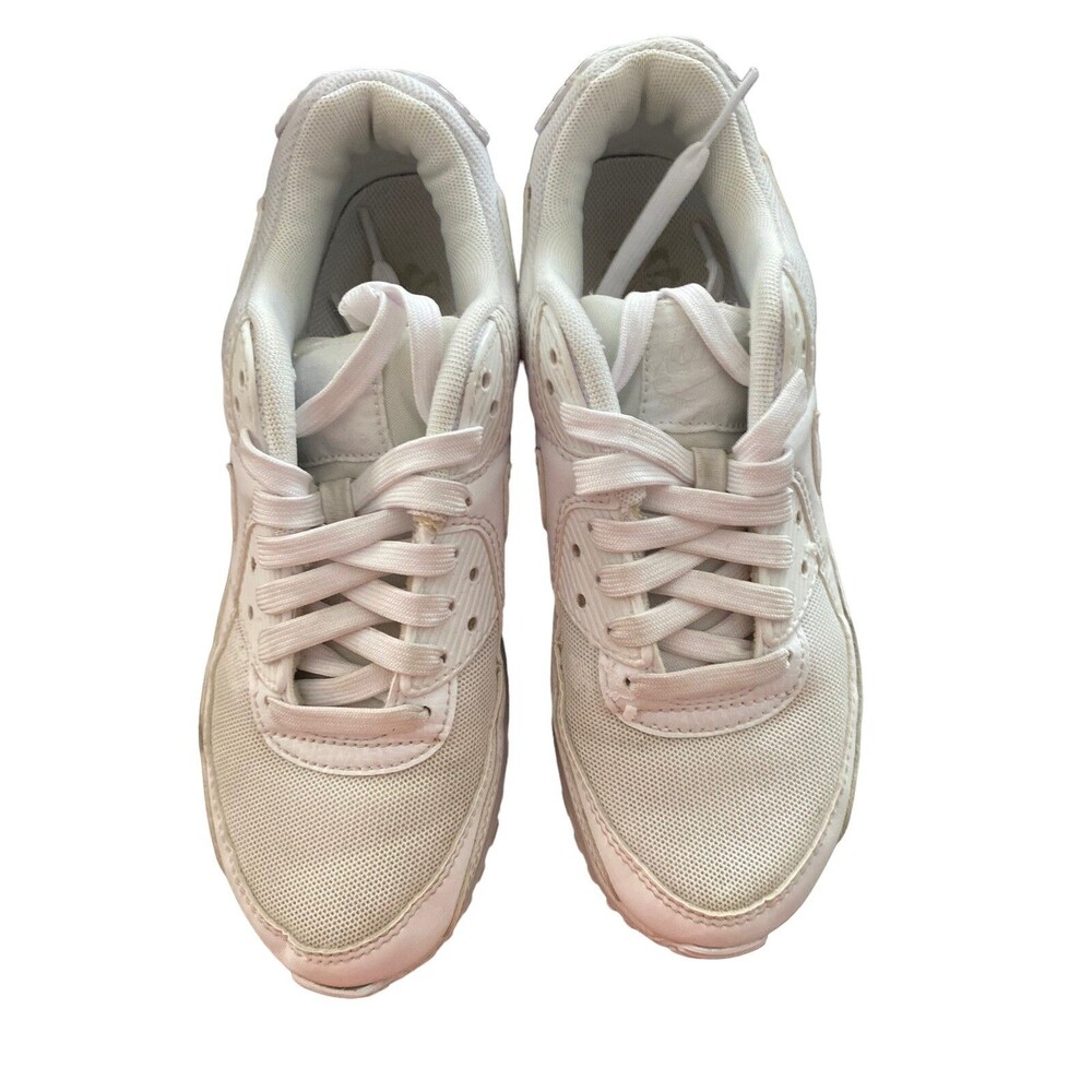Nike Air Max 90 Triple White Women’s Size 6.5 Running Shoes Sneakers 2021
